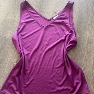Secret Treasures Pink and Purple Fitted Sleeveless Tank Top